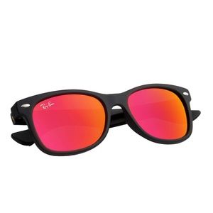 Ray-Ban Kids New Wayfarers, Black/Red Mirror - BRAND NEW